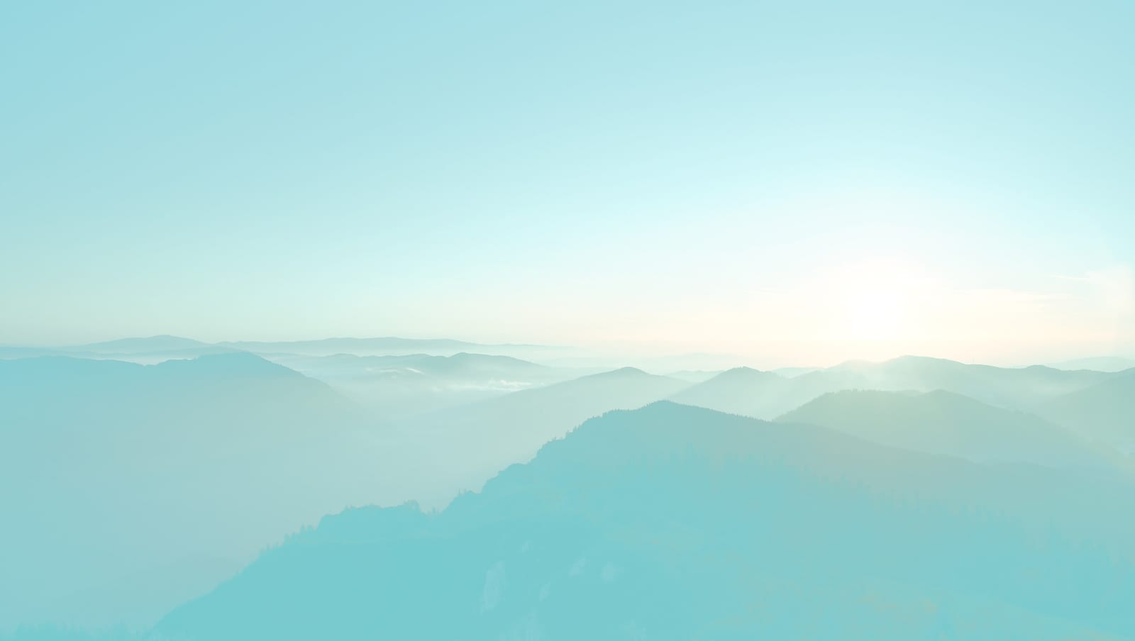 Misty mountain sunrise